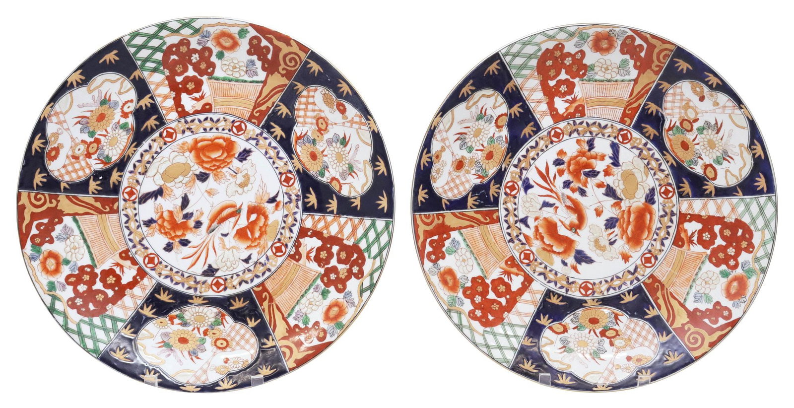 (2) CHINESE IMARI PALETTE PORCELAIN CHARGERS, 16"DIAM (1 of 4)