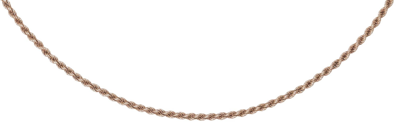 ESTATE 14KT YELLOW GOLD ROPE CHAIN NECKLACE WITH 18KT CLASP, 30.2 GRAMS (1 of 4)
