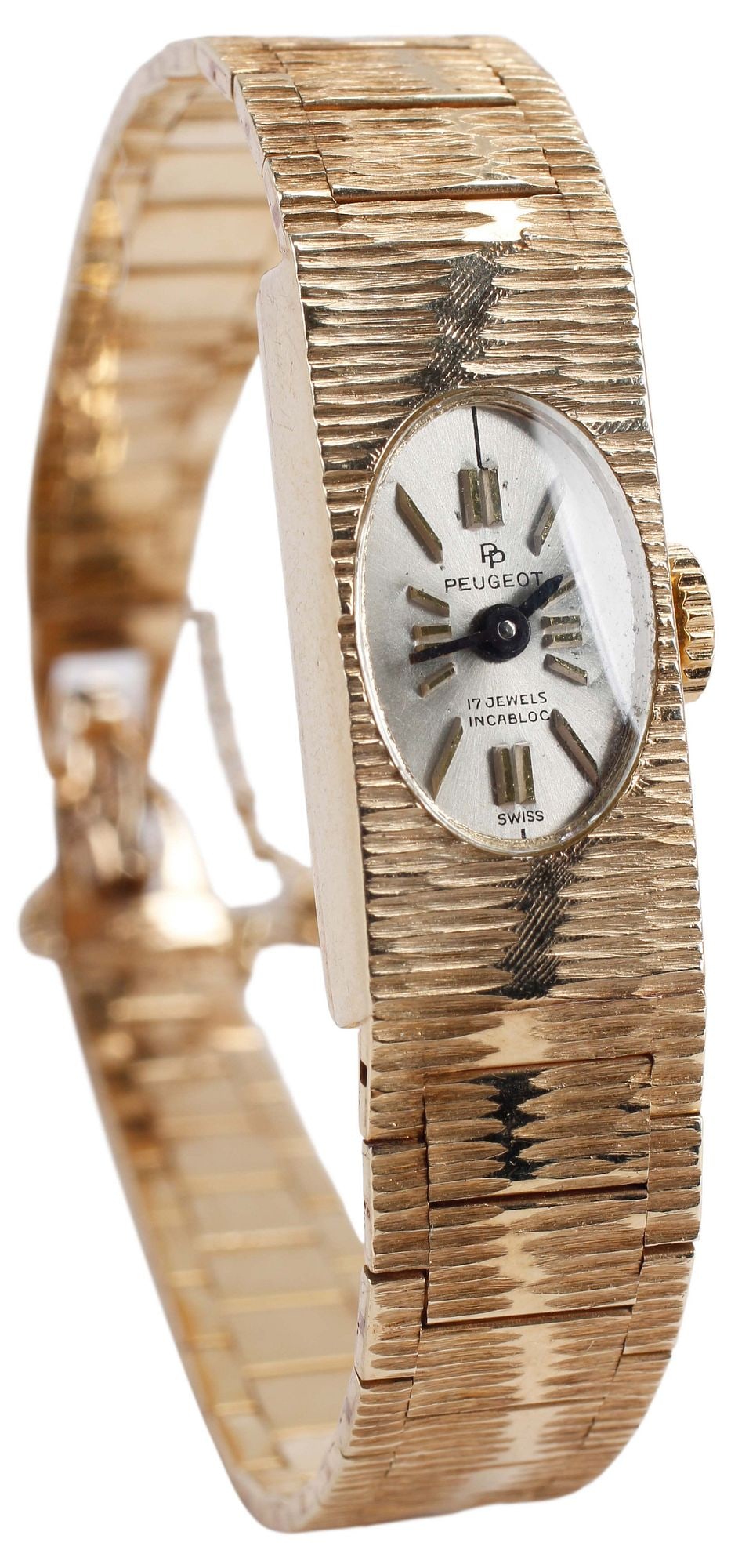 ESTATE LADIES PEUGEOT 14KT YELLOW GOLD WATCH (1 of 5)