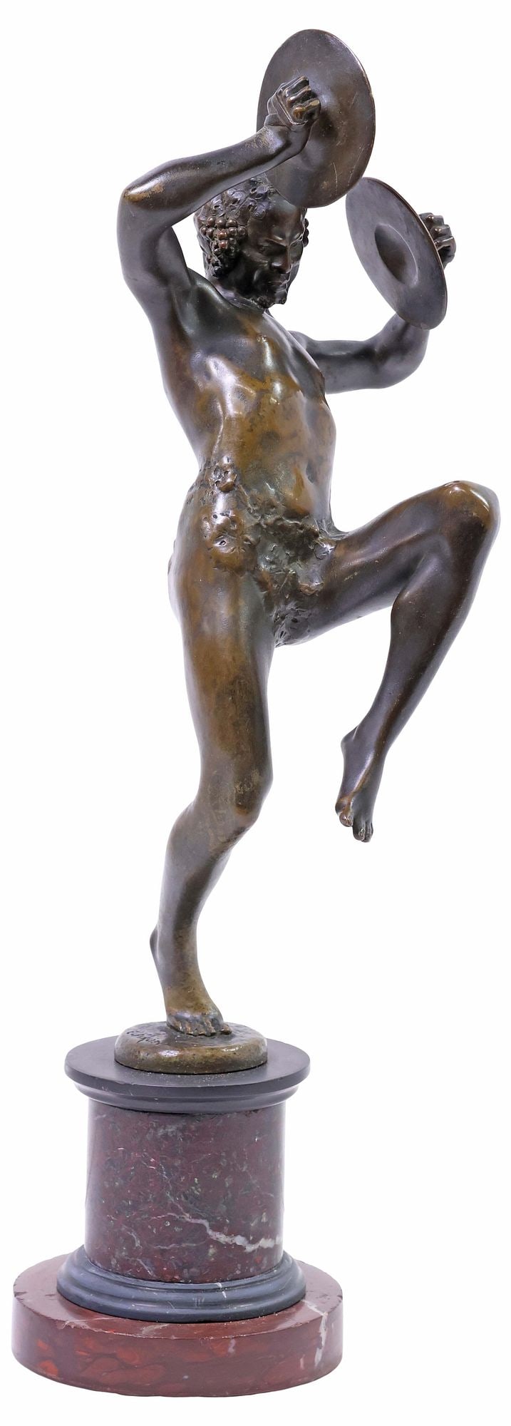 EUGENE DESIRE PIRON (1875-1928) BRONZE FIGURE, BACCHUS WITH CYMBALS (1 of 5)