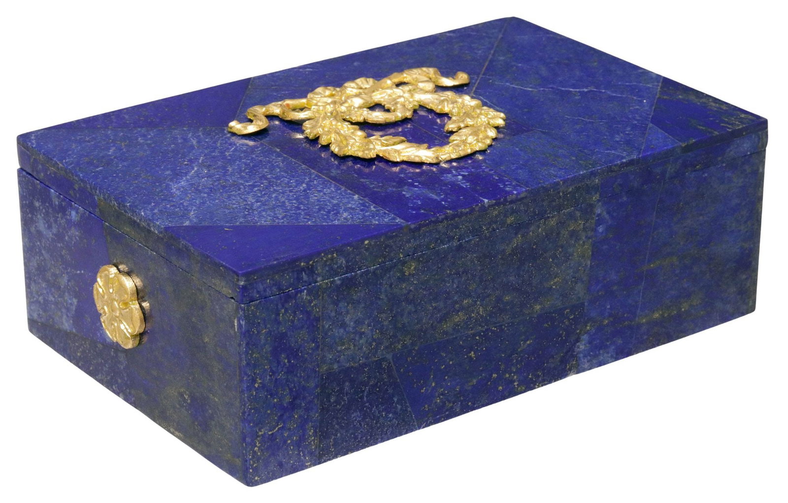 EMPIRE STYLE ORMOLU-MOUNTED LAPIS LAZULI TABLE BOX - 2