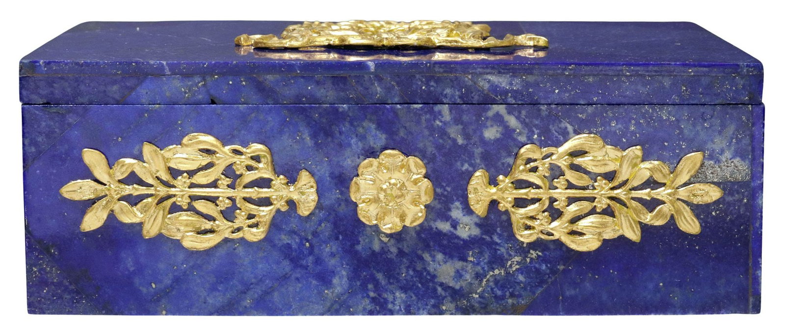 EMPIRE STYLE ORMOLU-MOUNTED LAPIS LAZULI TABLE BOX - 3