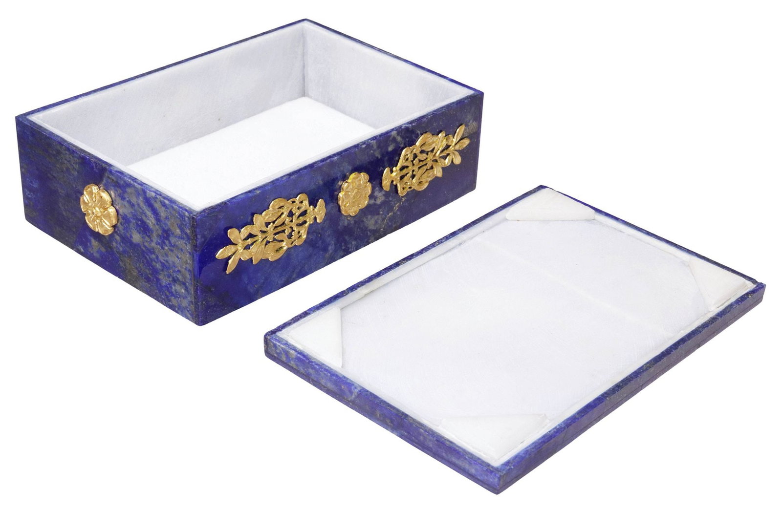 EMPIRE STYLE ORMOLU-MOUNTED LAPIS LAZULI TABLE BOX - 5