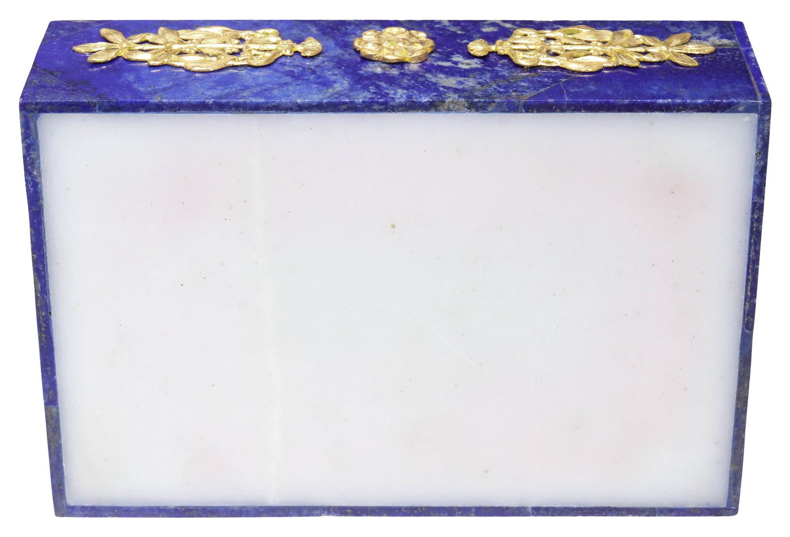 EMPIRE STYLE ORMOLU-MOUNTED LAPIS LAZULI TABLE BOX - 6