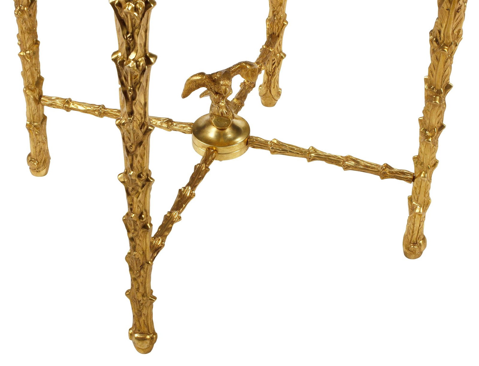 NEOCLASSICAL STYLE MARBLE-TOP FOLIATED ORMOLU SIDE TABLE - 3