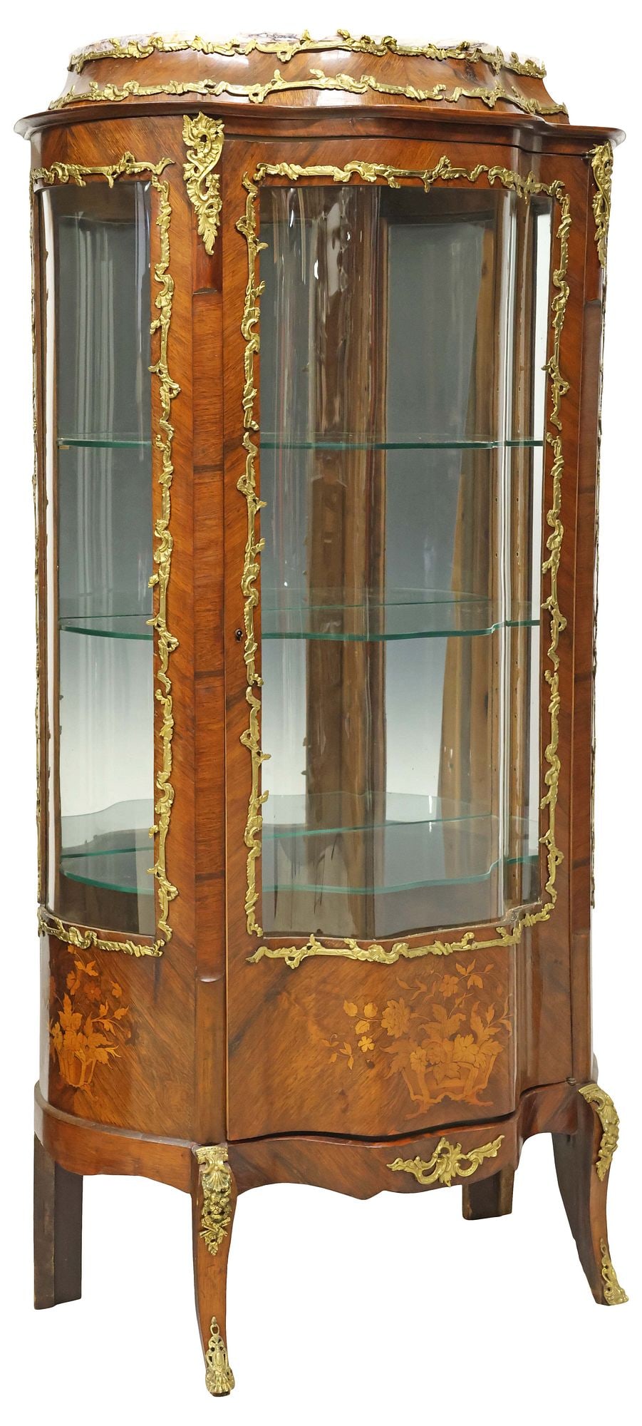 FRENCH LOUIS XV STYLE GLAZED DISPLAY CABINET / VITRINE (1 of 5)