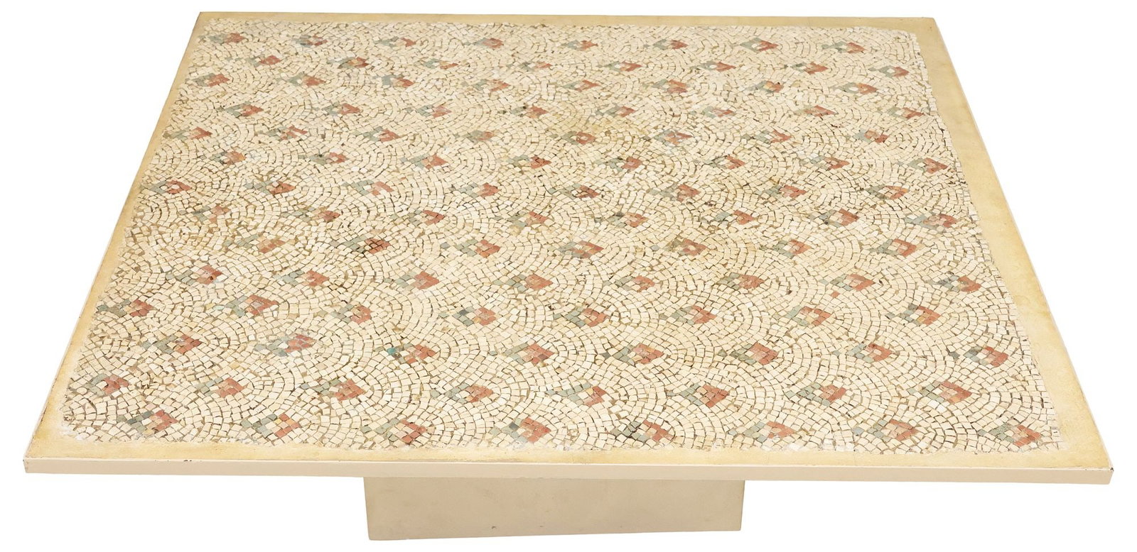 LARGE BYZANTINE OR LATER MOSAIC PANEL RESTING ON LATER BASE (1 of 4)