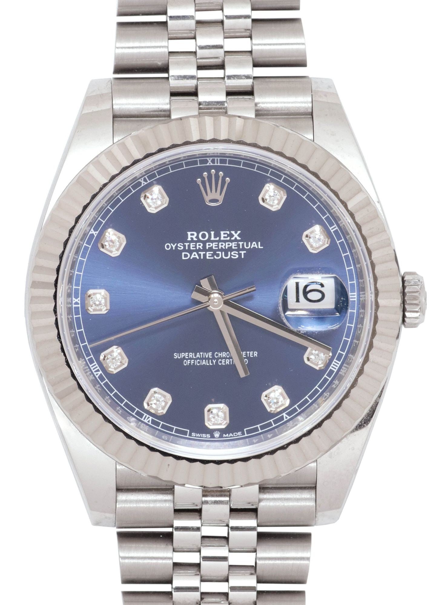 ESTATE ROLEX OYSTER PERPETUAL DATEJUST WATCH, WARRANTY, LIKE NEW (1 of 9)