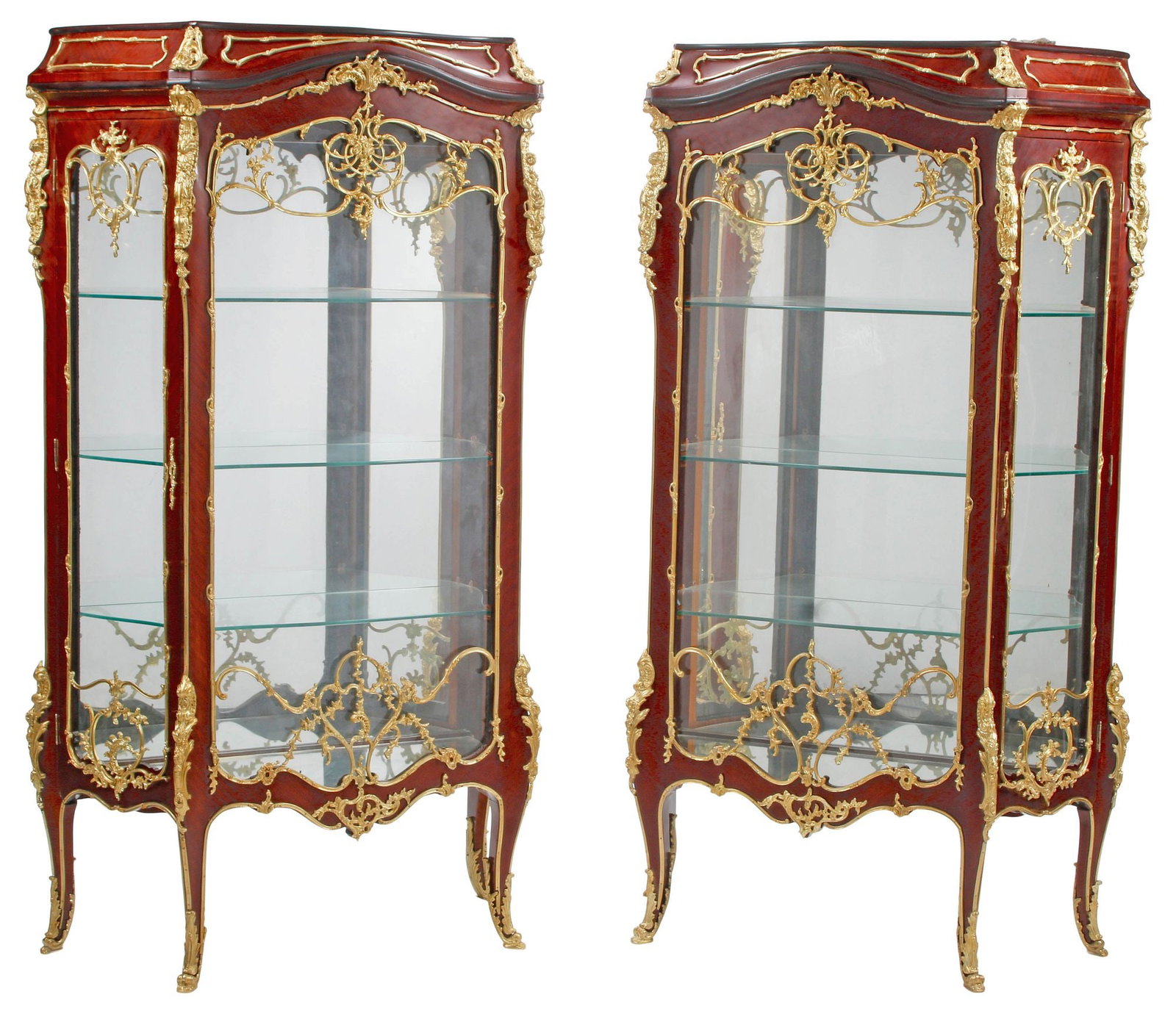 (2) AFTER FRANCOIS LINKE (D.1946) LOUIS XV STYLE ORMOLU-MOUNTED VITRINES (1 of 8)
