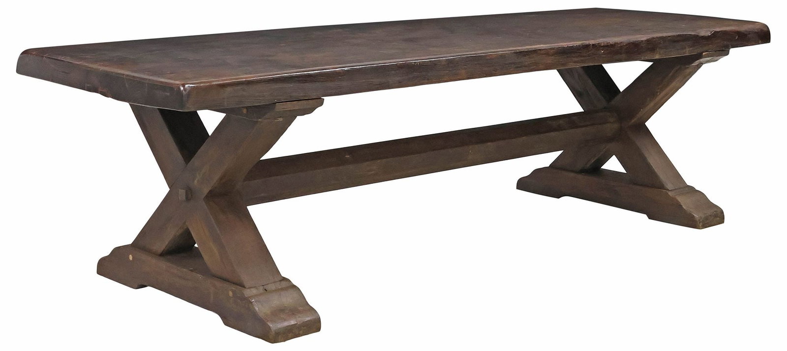 LARGE FRENCH OAK MONASTERY / REFECTORY TABLE, 111"L (1 of 4)