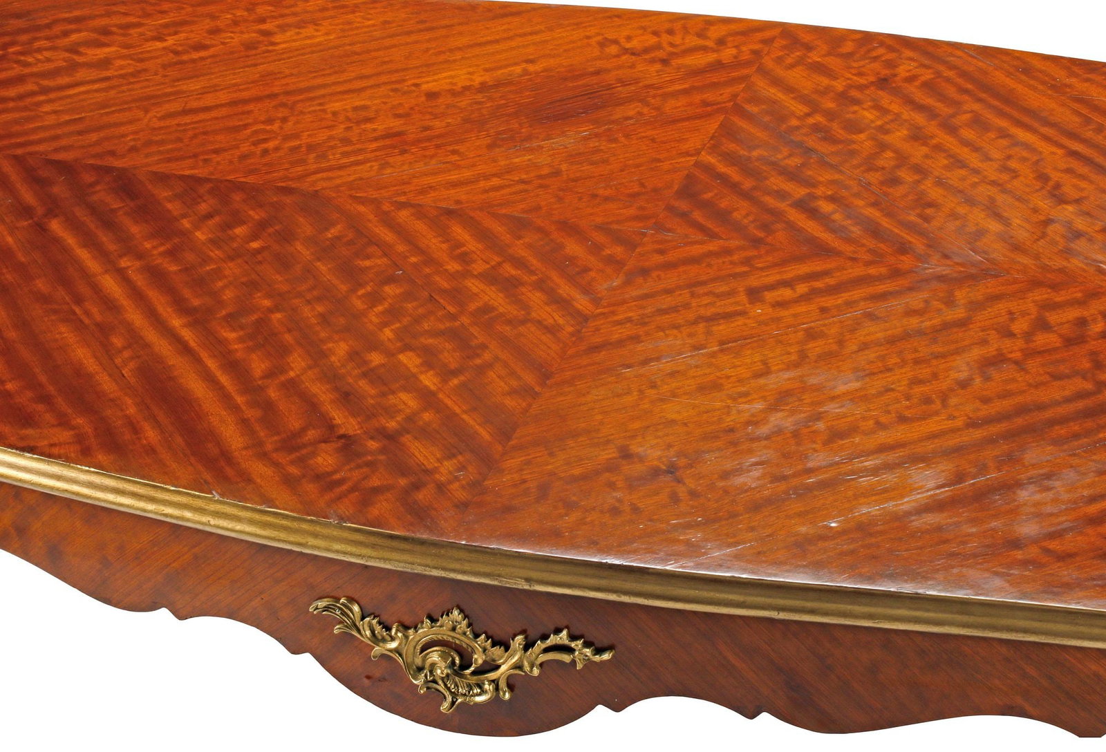 LARGE LOUIS XV STYLE ORMOLU-MOUNTED DINING TABLE, 87"L - 3