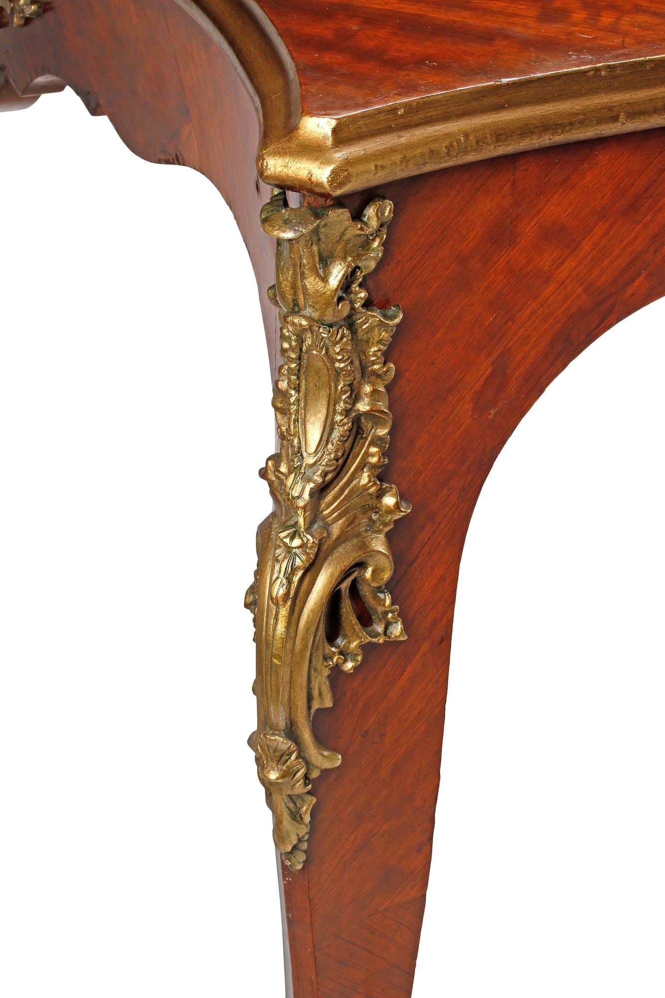 LARGE LOUIS XV STYLE ORMOLU-MOUNTED DINING TABLE, 87"L - 5