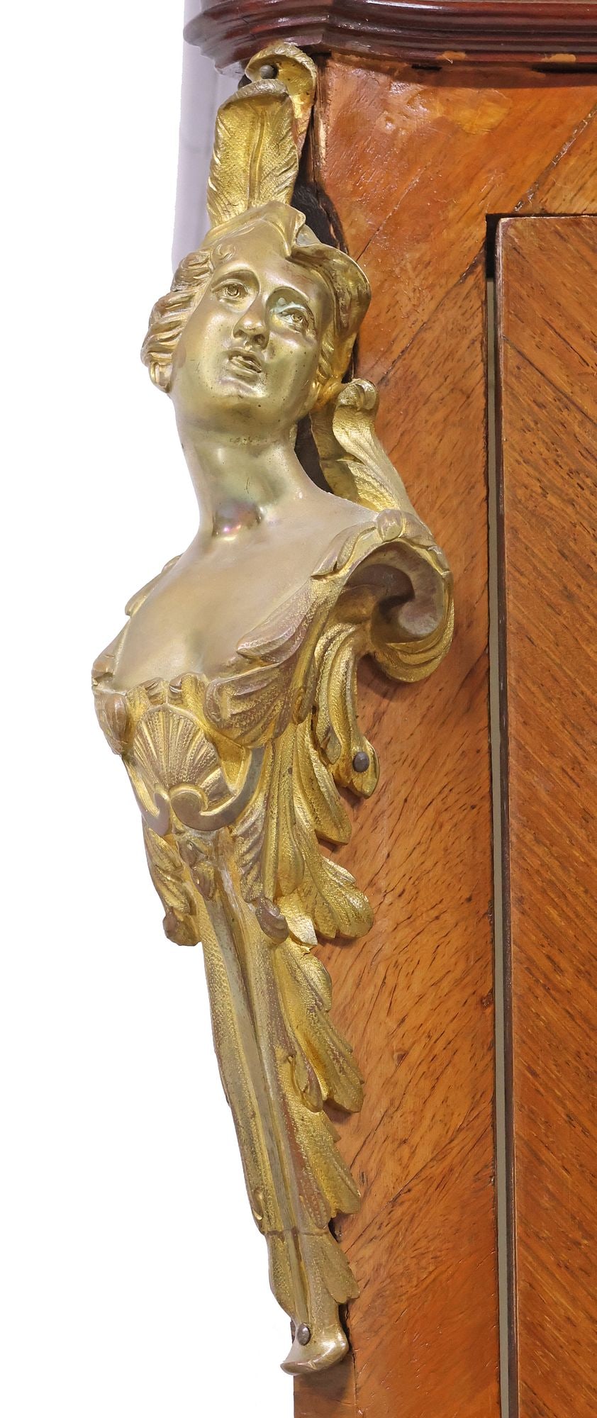 LARGE ROCOCO STYLE ORMOLU-MOUNTED BOMBE DISPLAY CABINET - 4