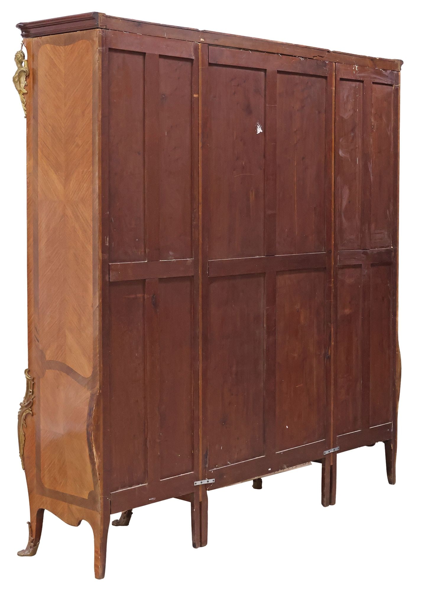 LARGE ROCOCO STYLE ORMOLU-MOUNTED BOMBE DISPLAY CABINET - 6