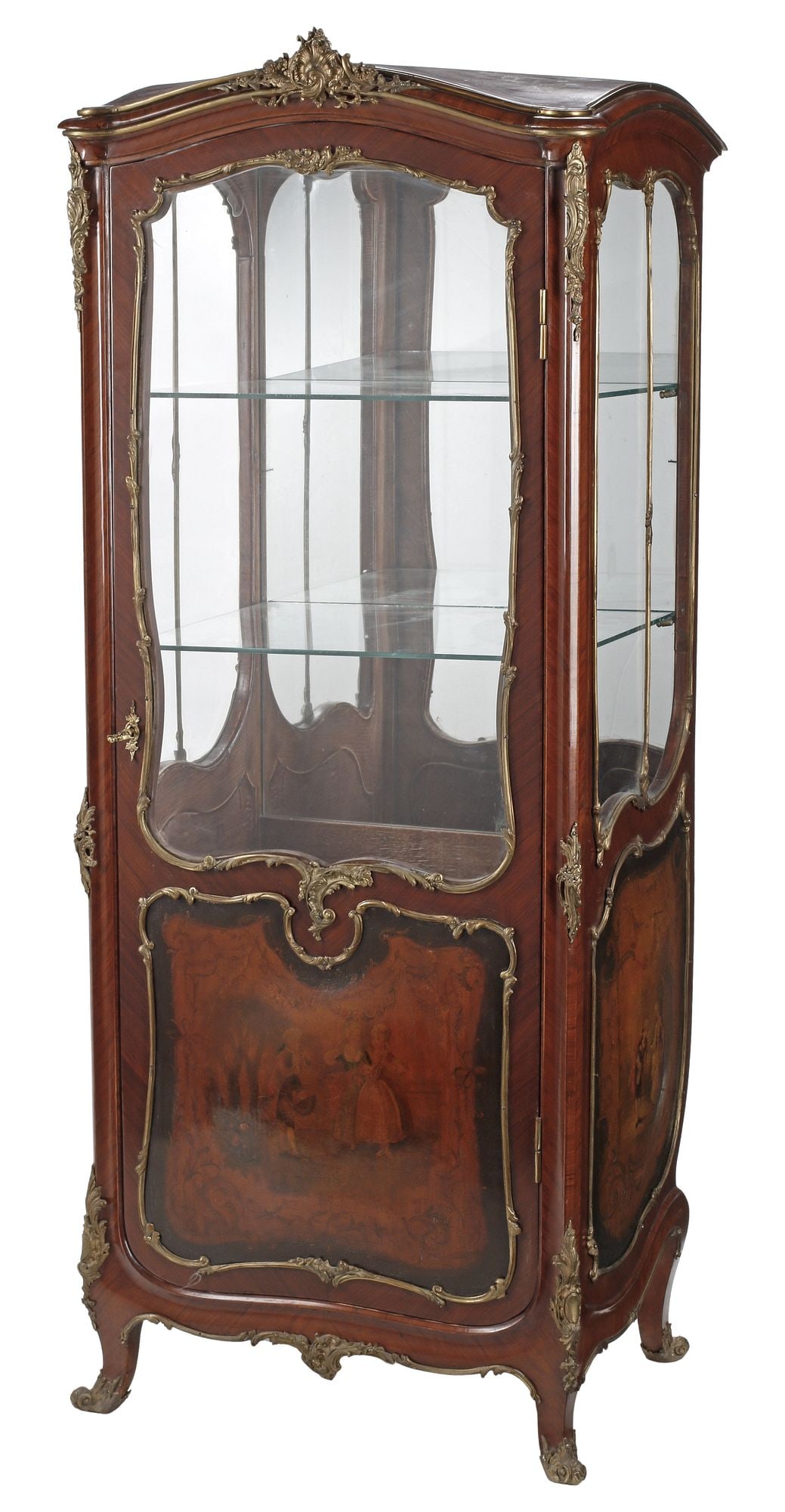 LOUIS XV STYLE VERNIS MARTIN SEDAN CHAIR-FORM VITRINE (1 of 5)