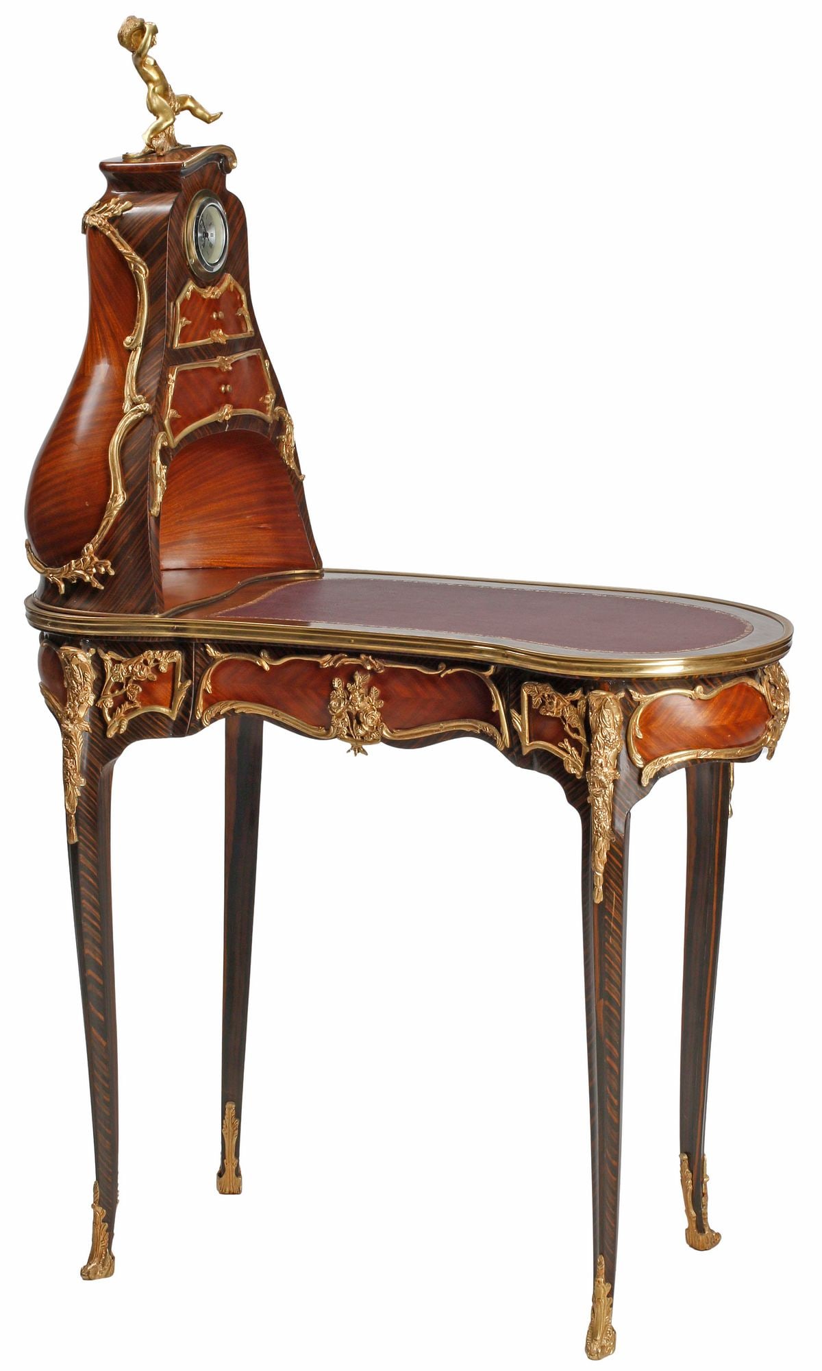 FRENCH LOUIS XV STYLE ORMOLU-MOUNTED BUREAU PLAT & CARTONNIER (1 of 7)