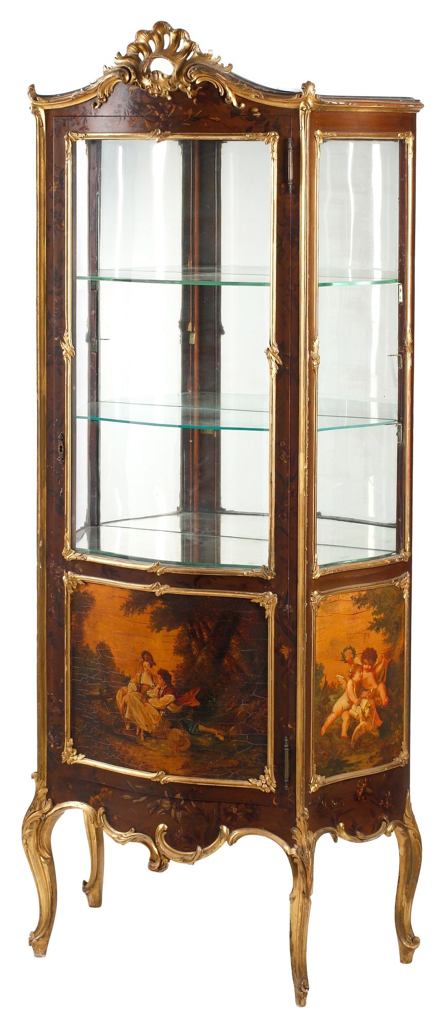 FRENCH LOUIS XV 'VERNIS MARTIN' STYLE VITRINE / DISPLAY CABINET (1 of 8)