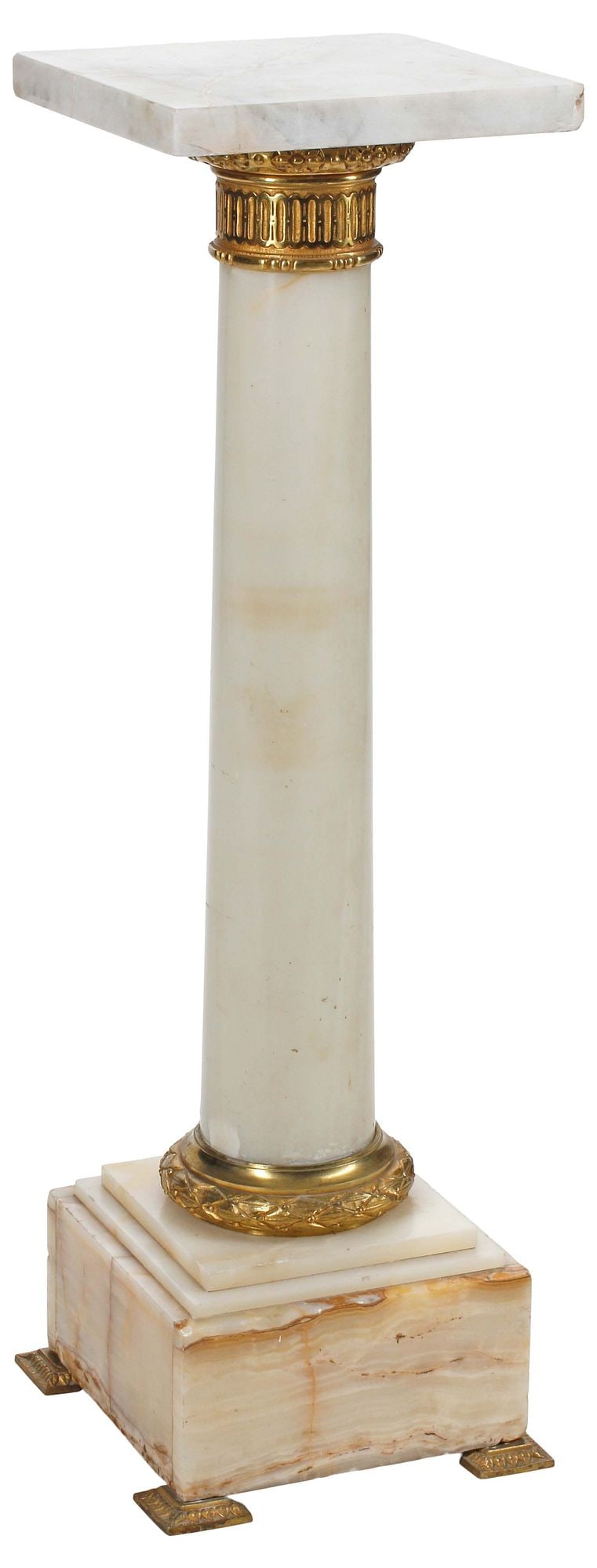 FRENCH ORMOLU-MOUNTED ONYX PEDESTAL (1 of 6)