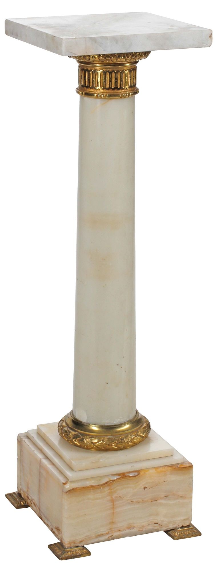 FRENCH ORMOLU-MOUNTED ONYX PEDESTAL - 4