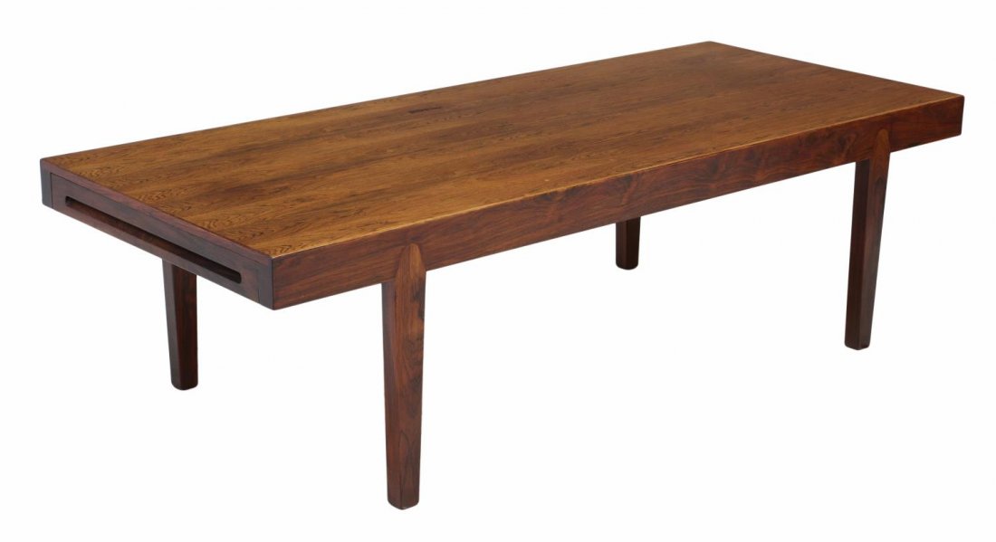 DANISH MID-CENTURY ROSEWOOD COFFEE TABLE, 67"L (1 of 4)