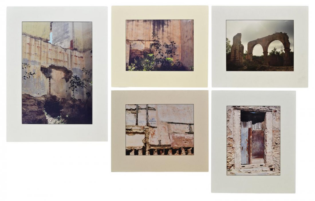 (5) ARCHITECTURAL ART PHOTOGRAPHY, VERA SIMONS: (lot of 5) Collection of unframed color art photography, architectural scenic views, by Vera Simons (Vera Habrecht Simons, German/ American, 1920-2012), unsigned, largest: sight: 19.75"h, 13.25"w, ove