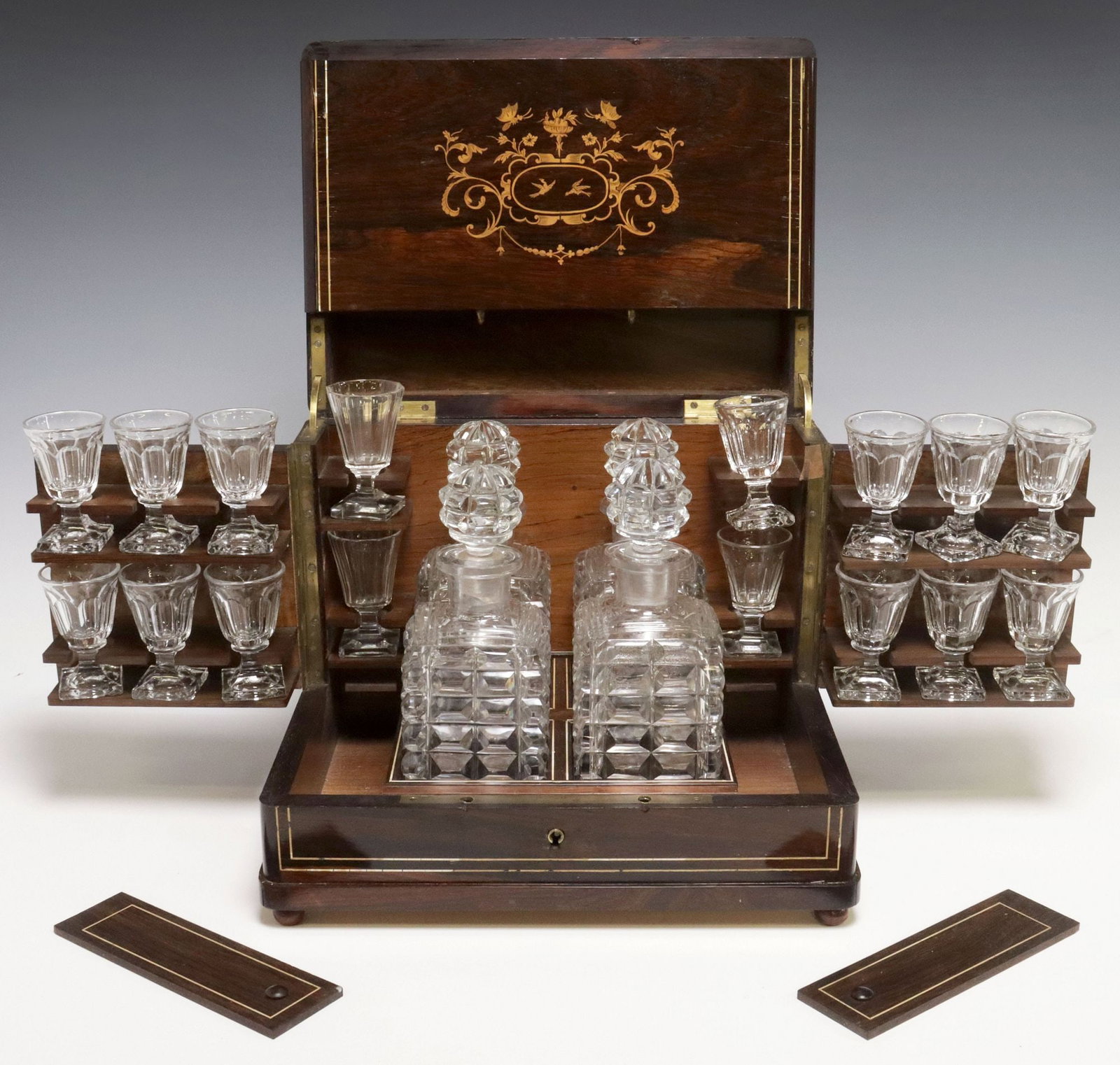 FRENCH NAPOLEON III ROSEWOOD MARQUETRY CAVE A LIQUEUR (1 of 6)
