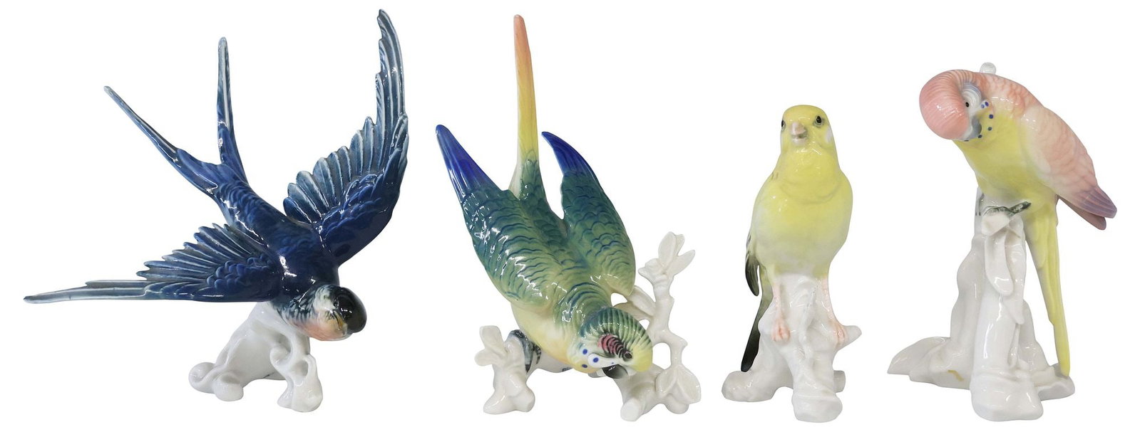 (4) COLLECTION OF GERMAN KARL ENS GLAZED PORCELAIN BIRDS (1 of 11)