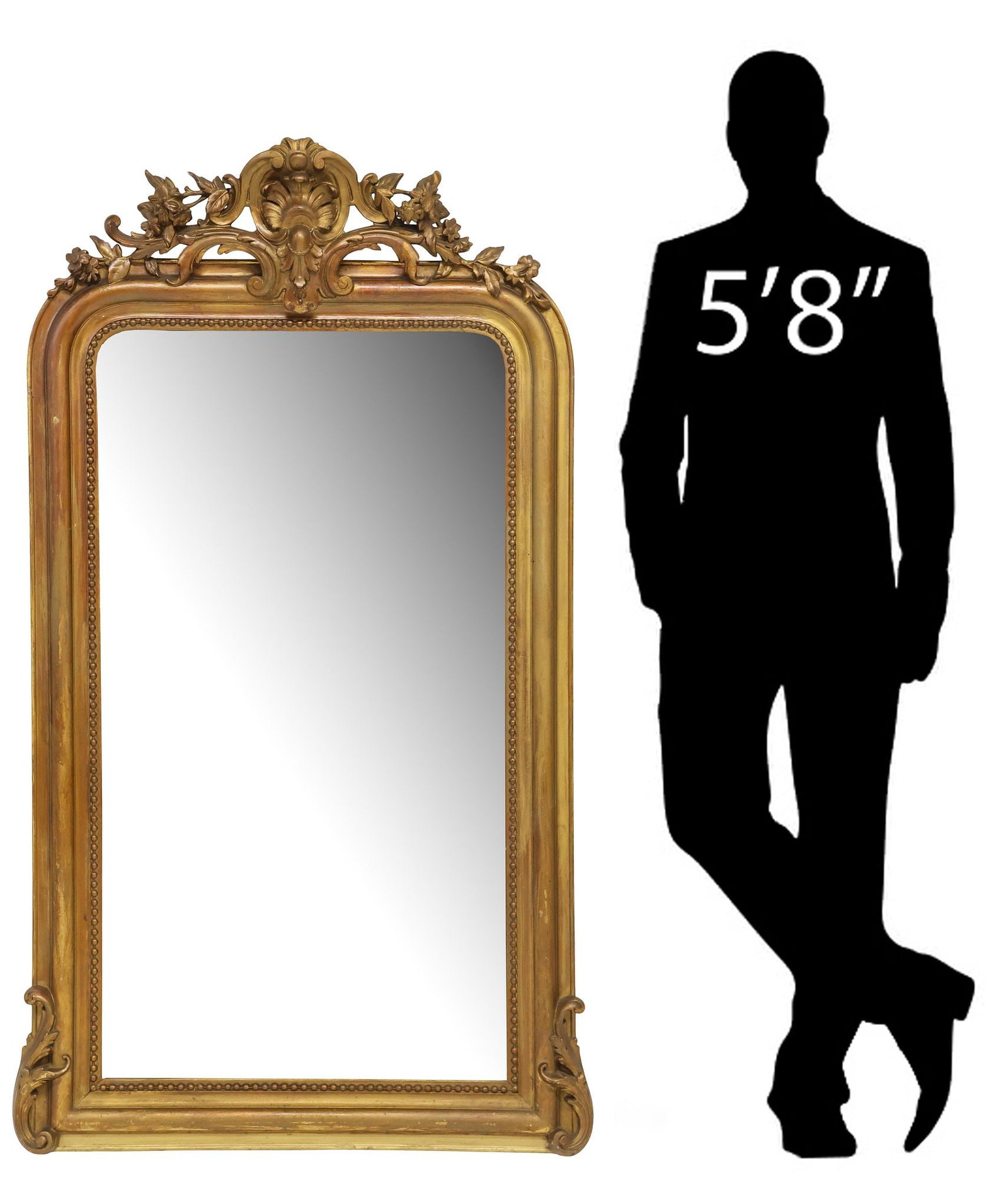 FRENCH LOUIS PHILIPPE PERIOD GILT-PAINTED MIRROR (1 of 4)