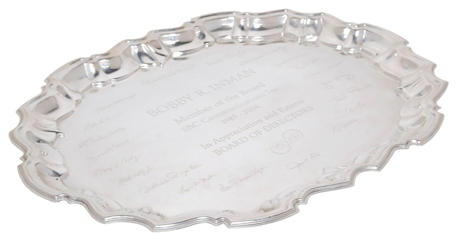 EMPIRE SILVER COMPANY STERLING SILVER PRESENTATION TRAY, 23.47OZT (1 of 6)