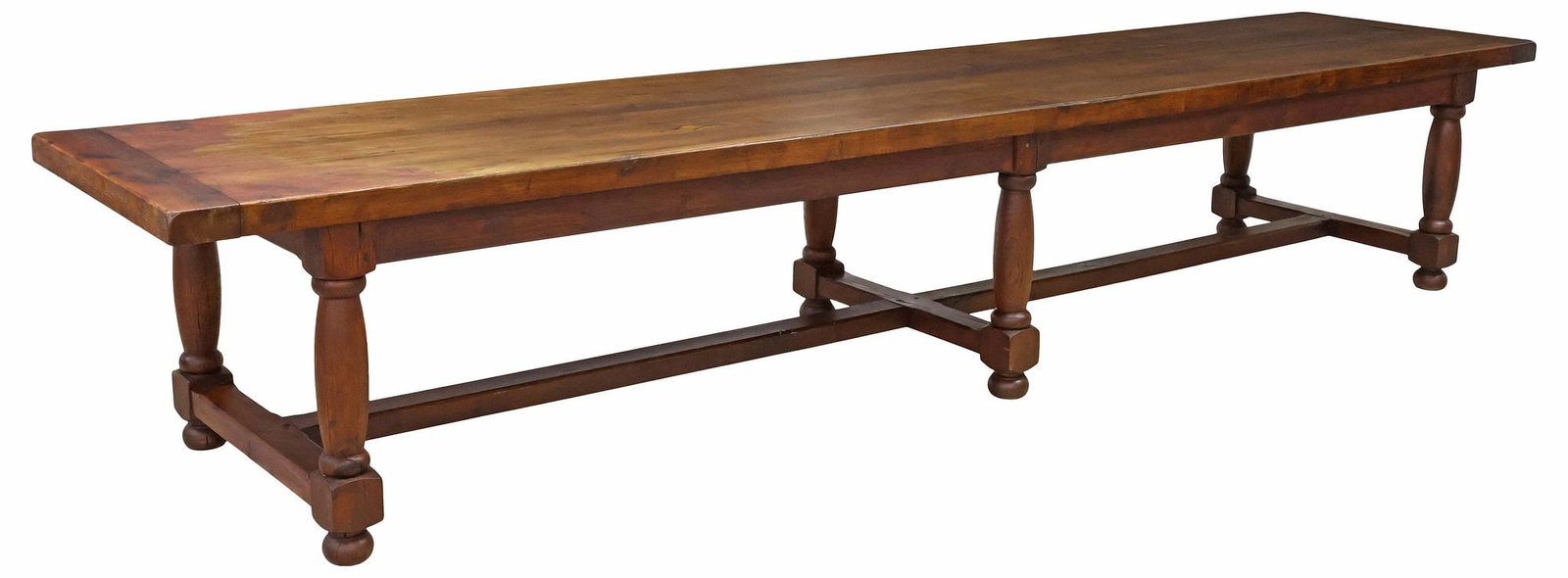 MONUMENTAL FRENCH PROVINCIAL OAK MONASTERY TABLE, 170.5"L (1 of 4)