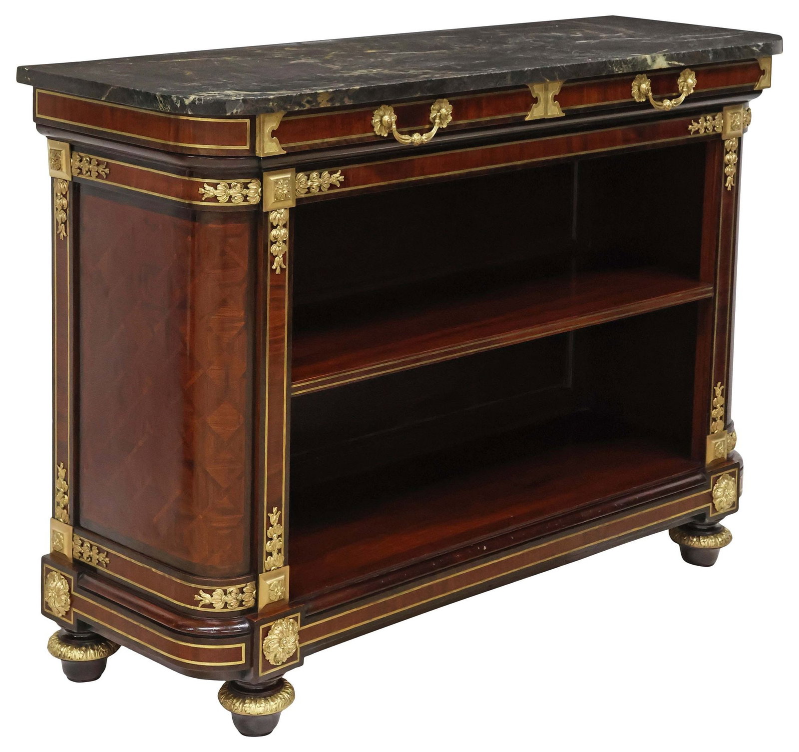 MERCIER FRERES (ATTRIB.) NAPOLEON III ORMOLU-MOUNTED PARQUETRY SERVER (1 of 5)