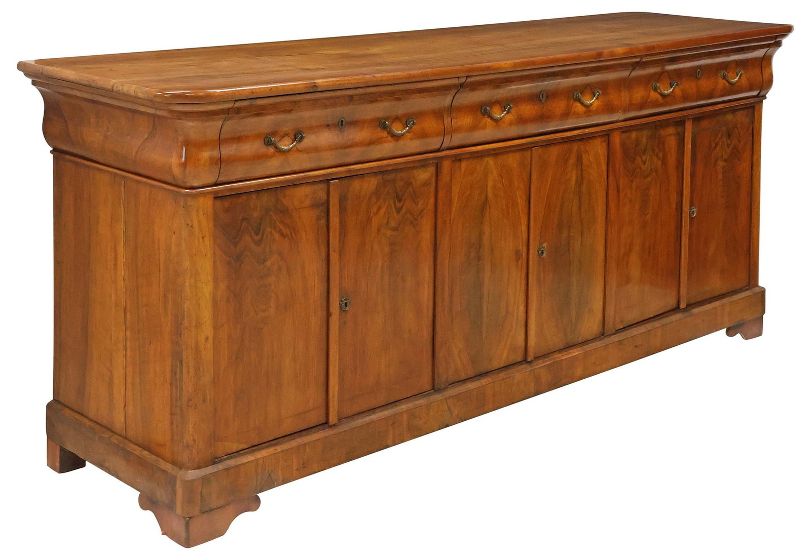 FRENCH LOUIS PHILIPPE PERIOD WALNUT 6-DOOR SIDEBOARD (1 of 6)