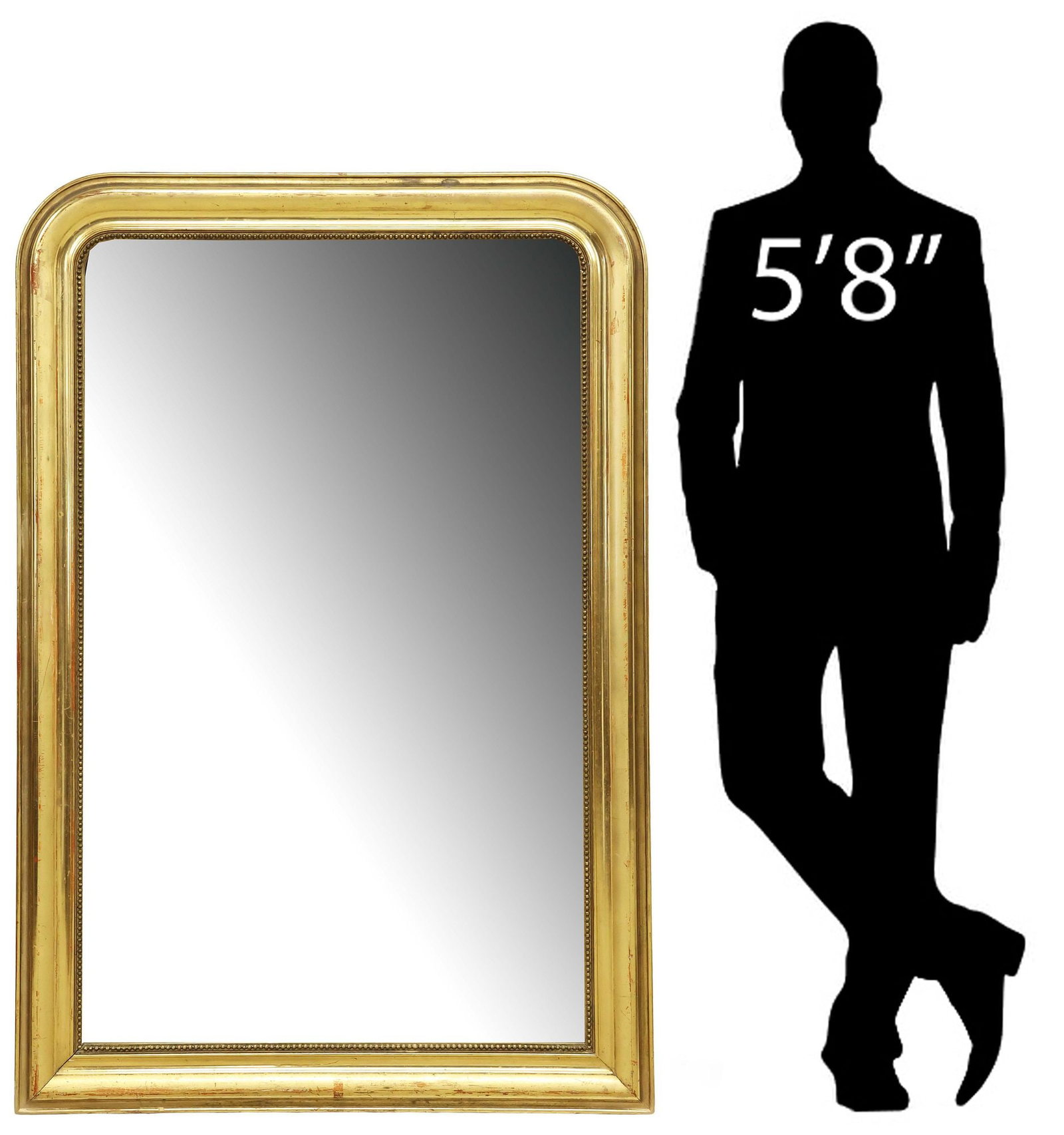 BILLARD FILS LOUIS PHILIPPE PERIOD GILTWOOD MIRROR, 59.5" X 40" (1 of 5)