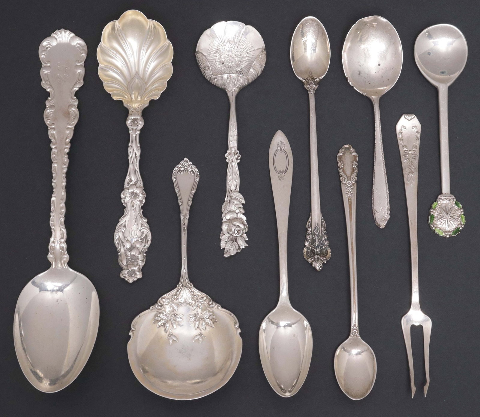 (10) GROUP OF .800 & STERLING SILVER SERVICE & FLATWARE, VARIED PATTERNS (1 of 5)