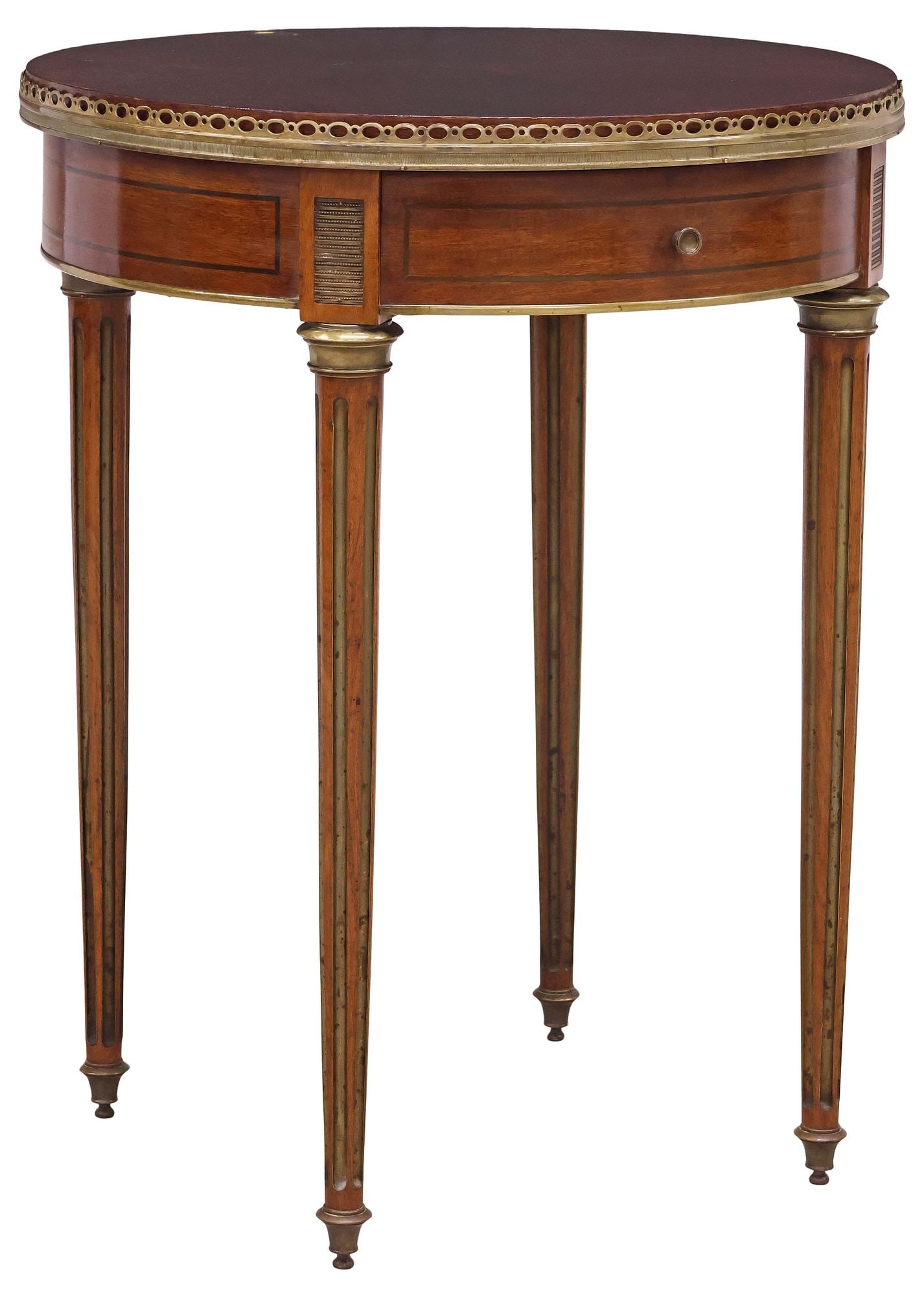 FRENCH LOUIS XVI STYLE INSET MAHOGANY GAMES TABLE (1 of 7)