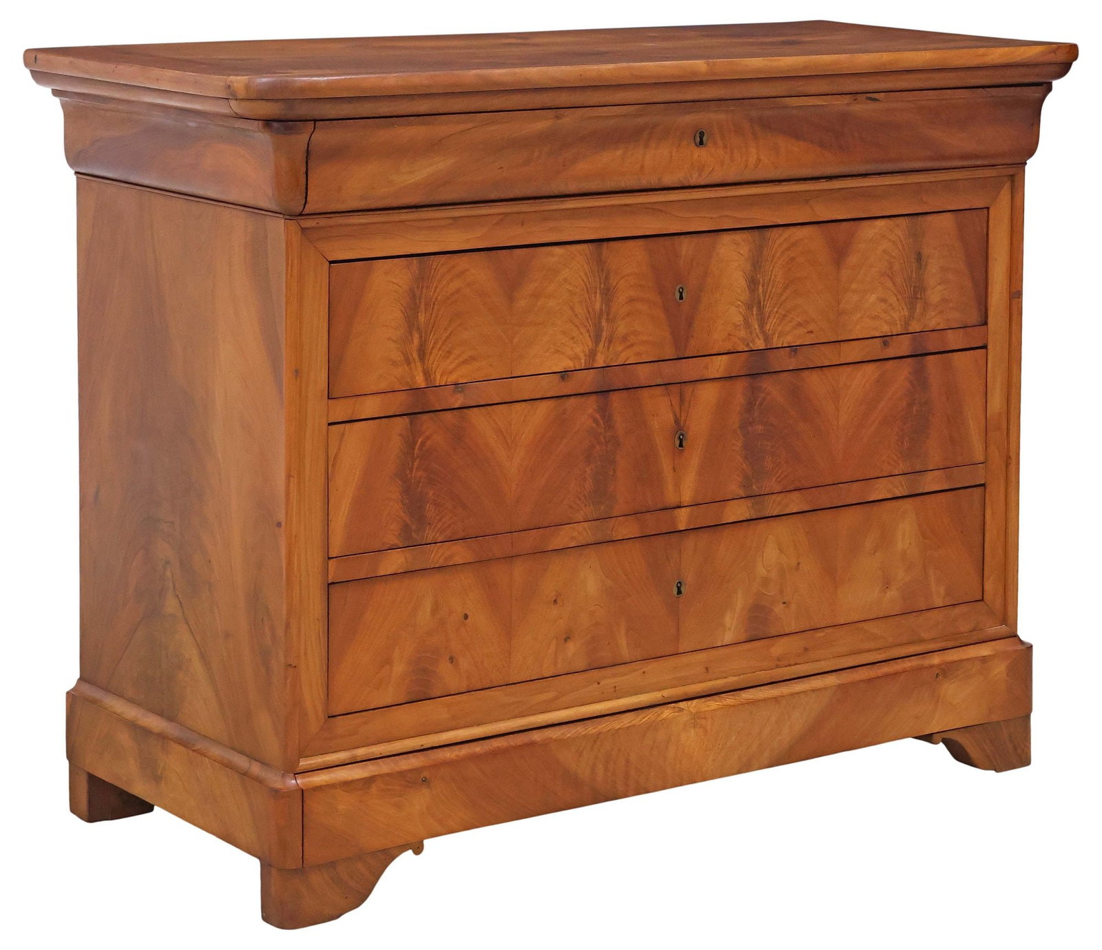 FRENCH LOUIS PHILIPPE PERIOD FIGURED WALNUT COMMODE (1 of 6)
