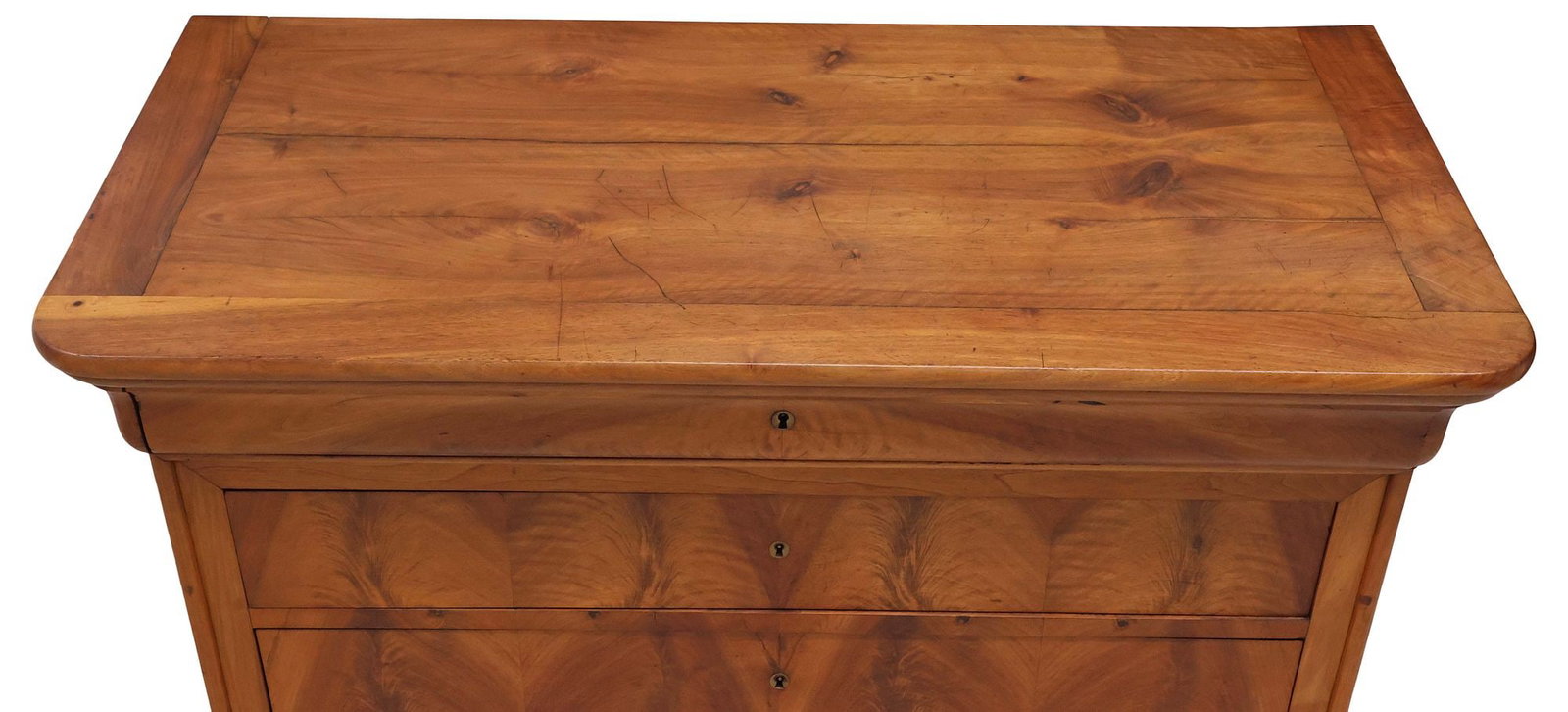 FRENCH LOUIS PHILIPPE PERIOD FIGURED WALNUT COMMODE - 3