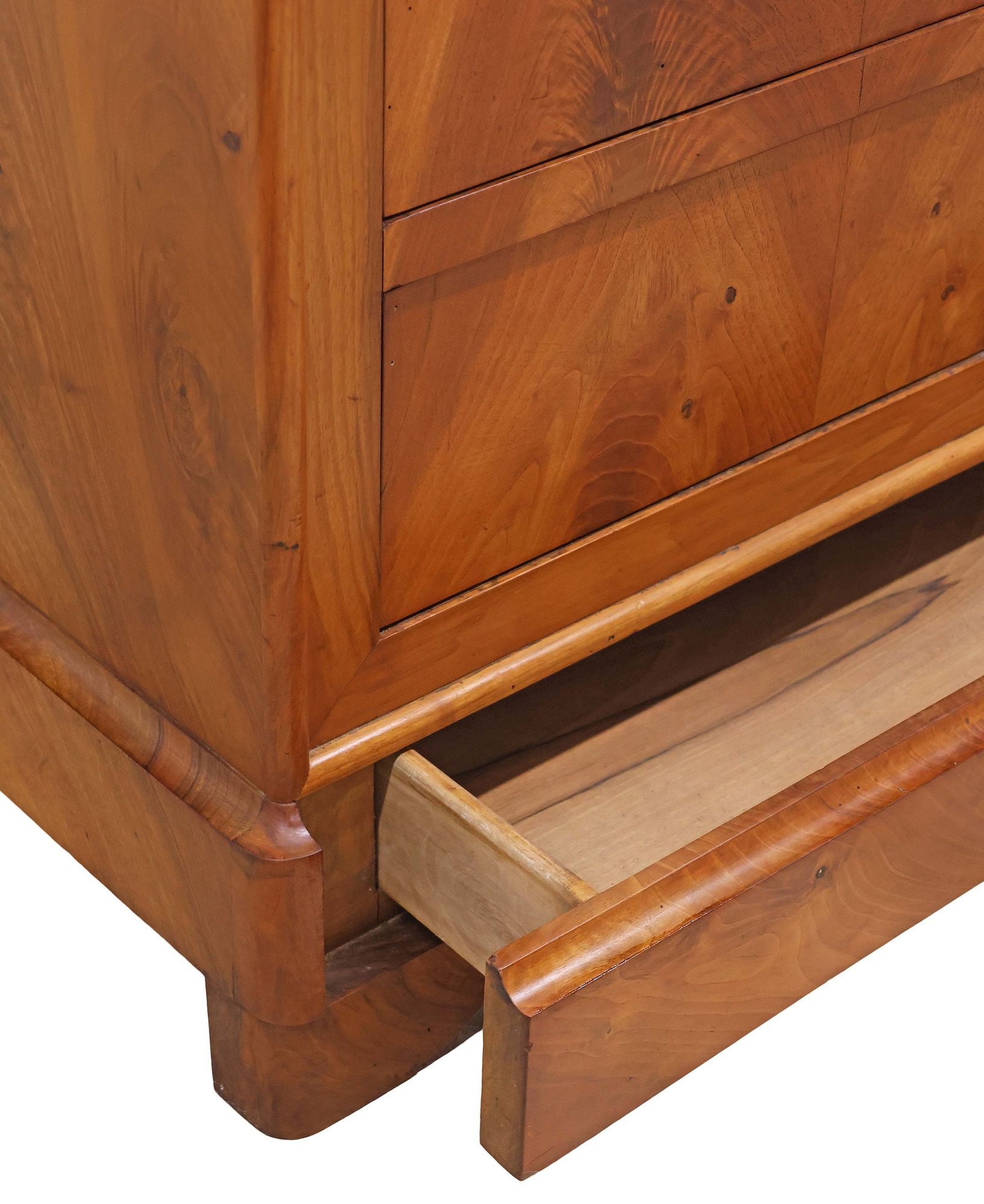 FRENCH LOUIS PHILIPPE PERIOD FIGURED WALNUT COMMODE - 5