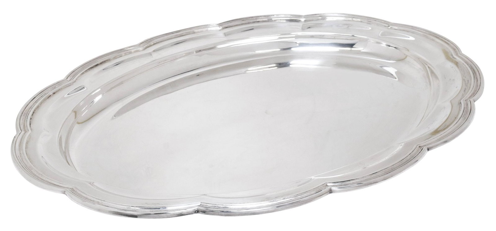 LARGE TIFFANY & COMPANY MONOGRAMMED SILVERPLATE SERVICE TRAY (1 of 7)