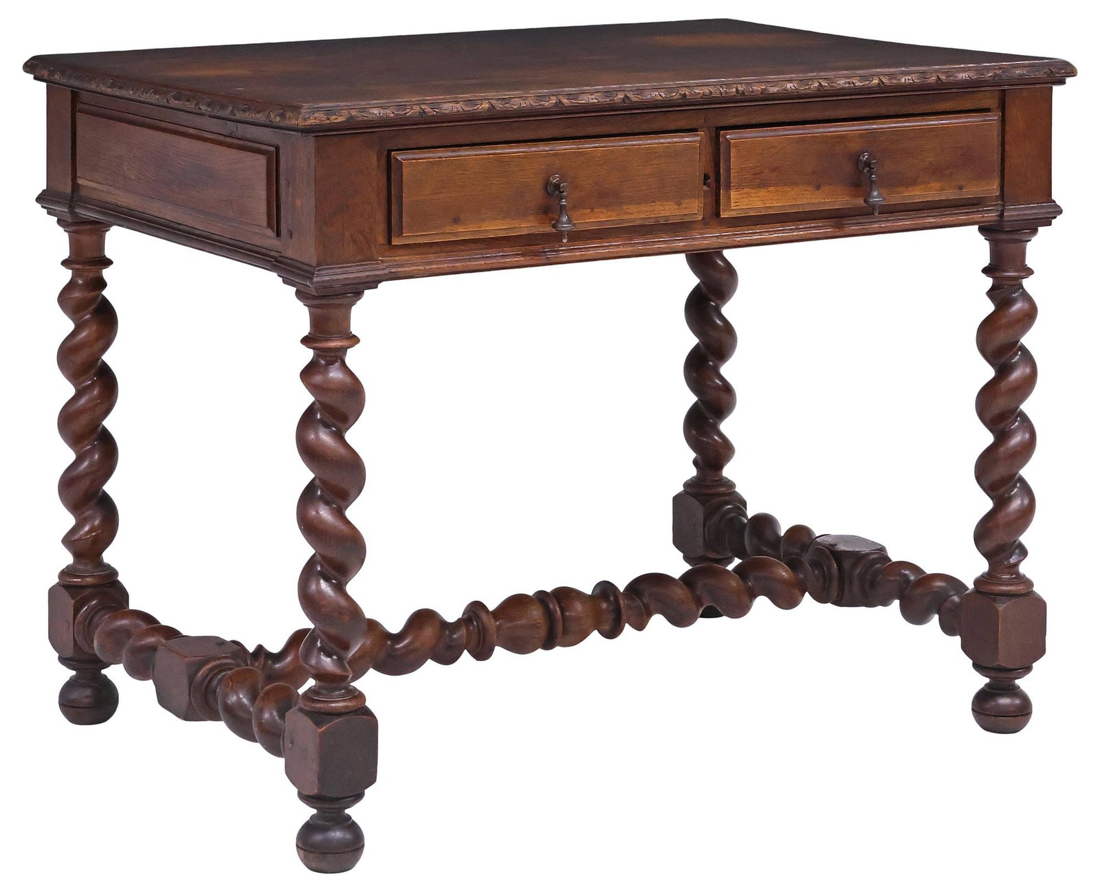 FRENCH HENRI II STYLE OAK WRITING TABLE (1 of 5)