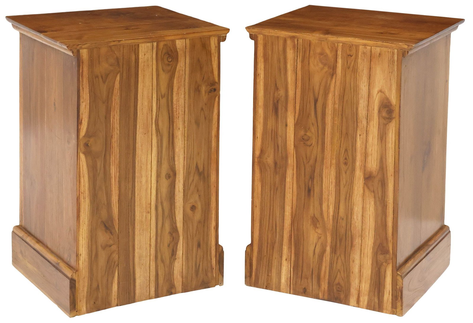 (2) RUSTIC TEAKWOOD SINGLE-DRAWER NIGHTSTANDS - 6