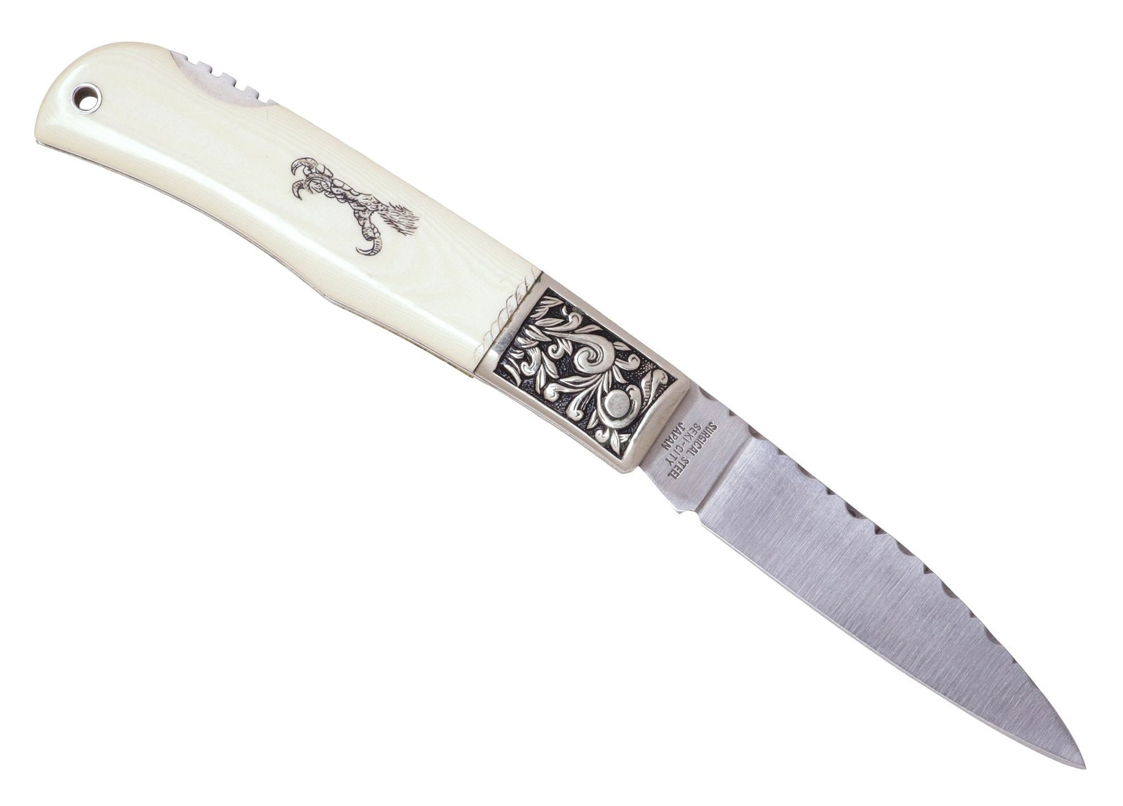 SAM MCDOWELL EAGLE SCRIMSHAW POCKET KNIFE - 4