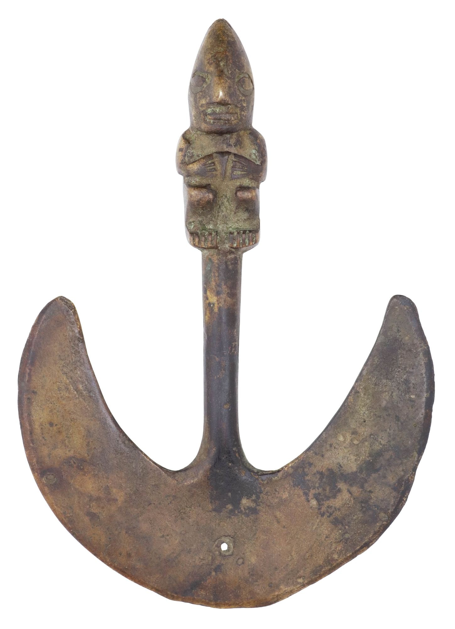 INCA FIGURAL BRONZE TUMI KNIFE, PERU (1 of 4)