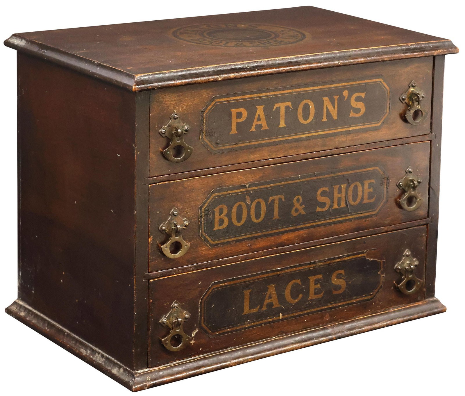 ENGLISH EDWARDIAN PATTON'S BOOT & SHOE LACES ADVERTISING BOX (1 of 5)