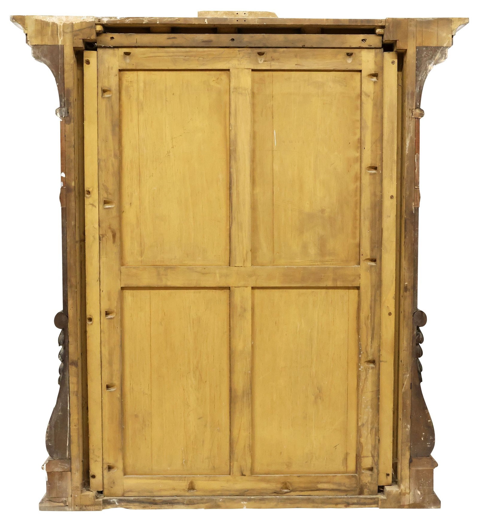 MONUMENTAL VICTORIAN PARCEL-GILT CARVED ARCHITECTURAL PIER MIRROR, 80.5" X 73" - 4