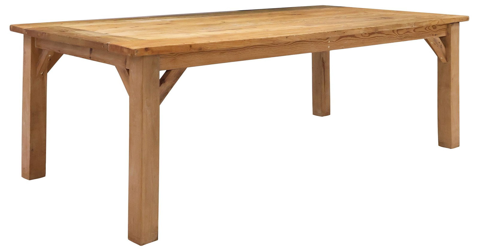 ENGLISH SCRUBBED PINE FARMHOUSE DINING TABLE, 94"L (1 of 4)