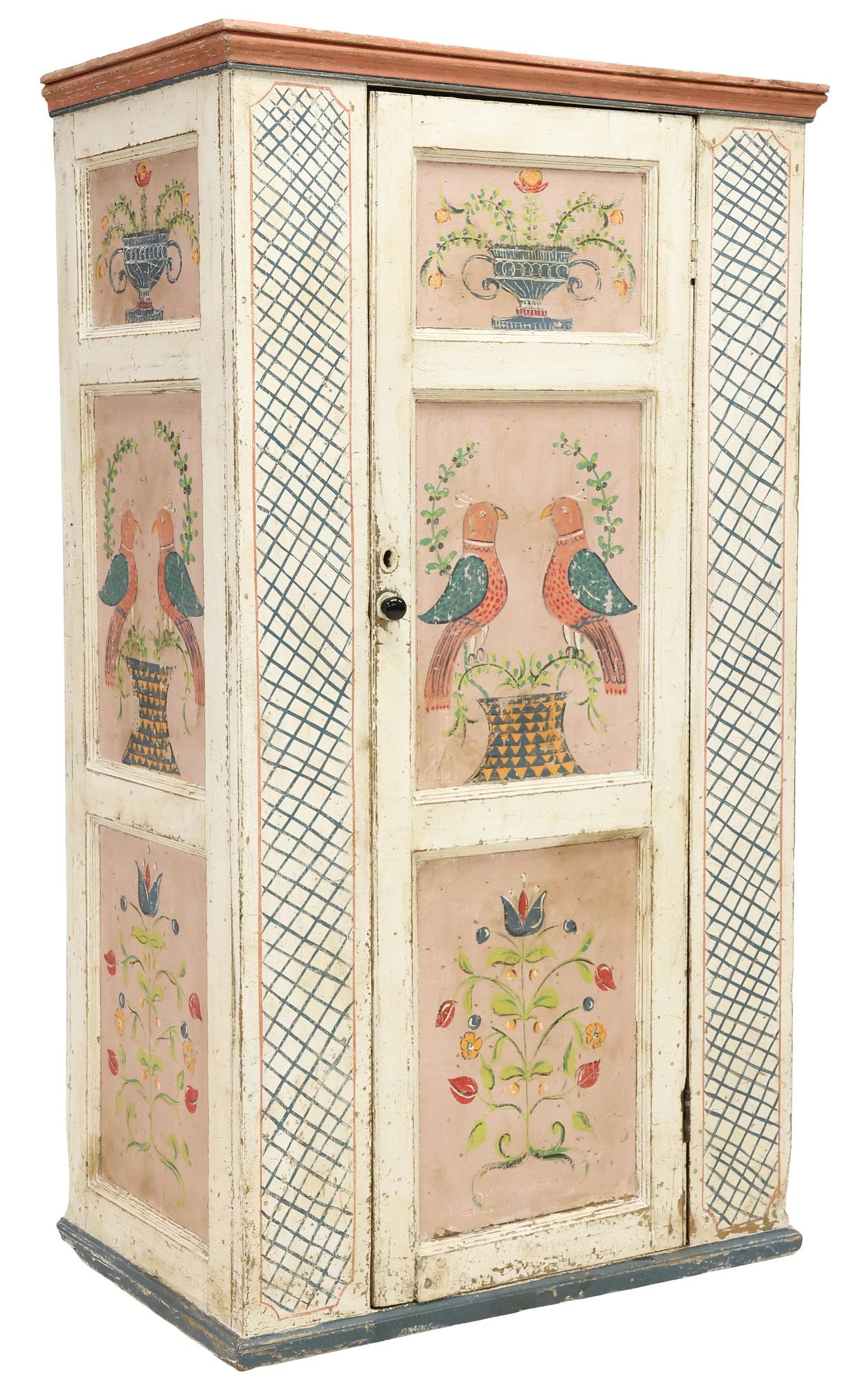 ENGLISH GEORGIAN PERIOD LATER-PAINTED CUPBOARD CABINET (1 of 5)