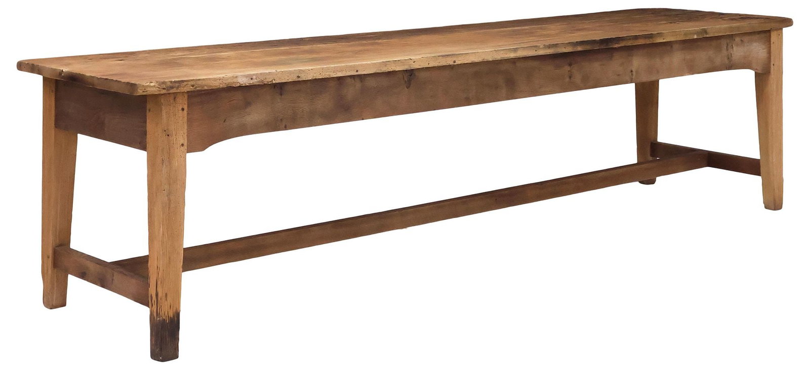 LARGE ENGLISH VICTORIAN MILLED OAK FARMHOUSE TABLE, 120"L (1 of 4)