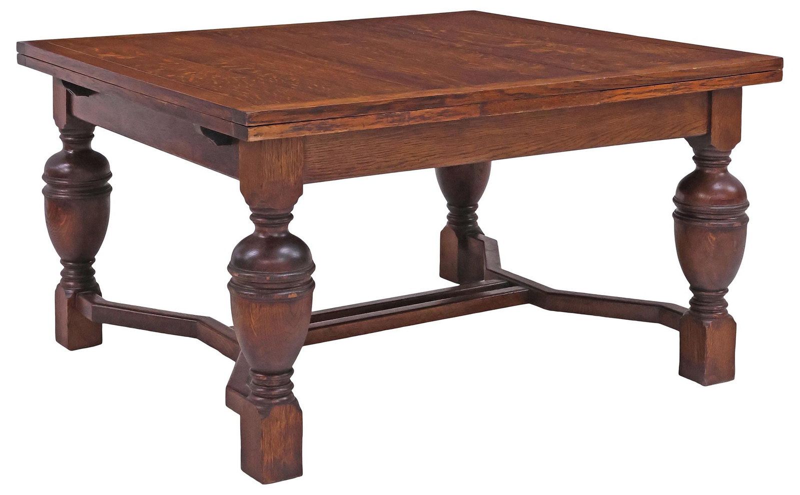 ENGLISH OAK DRAW-LEAF DINING TABLE, 96"L (1 of 5)