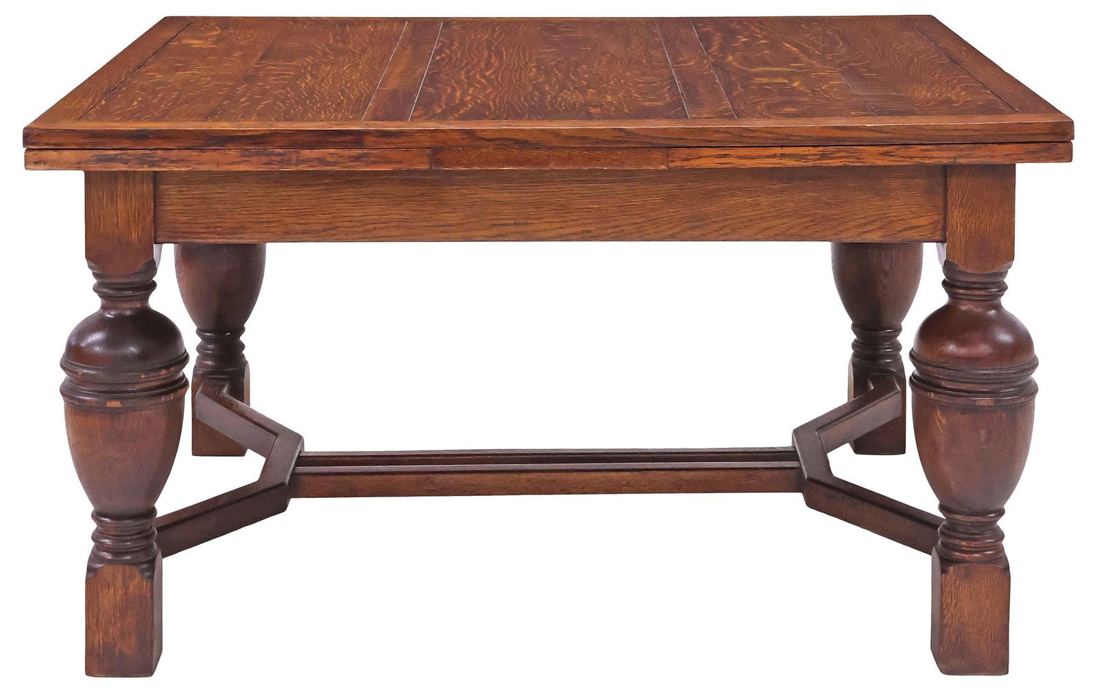 ENGLISH OAK DRAW-LEAF DINING TABLE, 96"L - 2